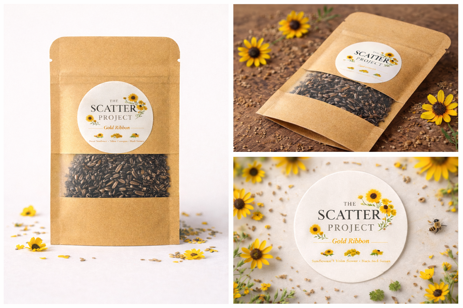 Gold Ribbon — Wildflower Scatter Pack