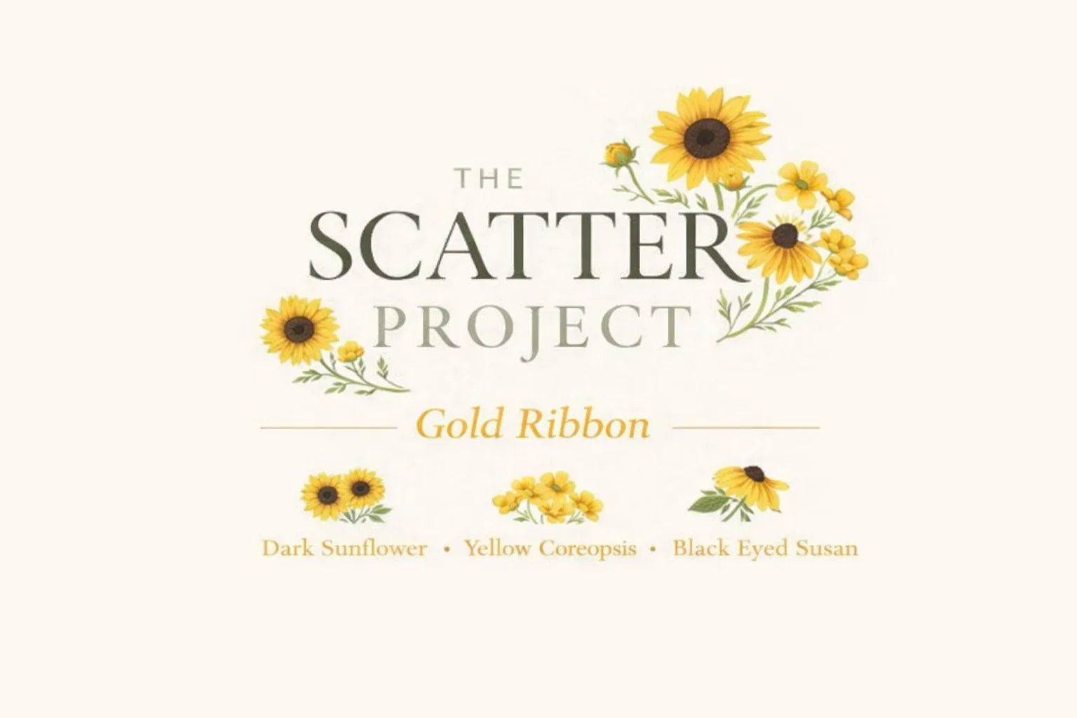 Gold Ribbon — Wildflower Scatter Pack